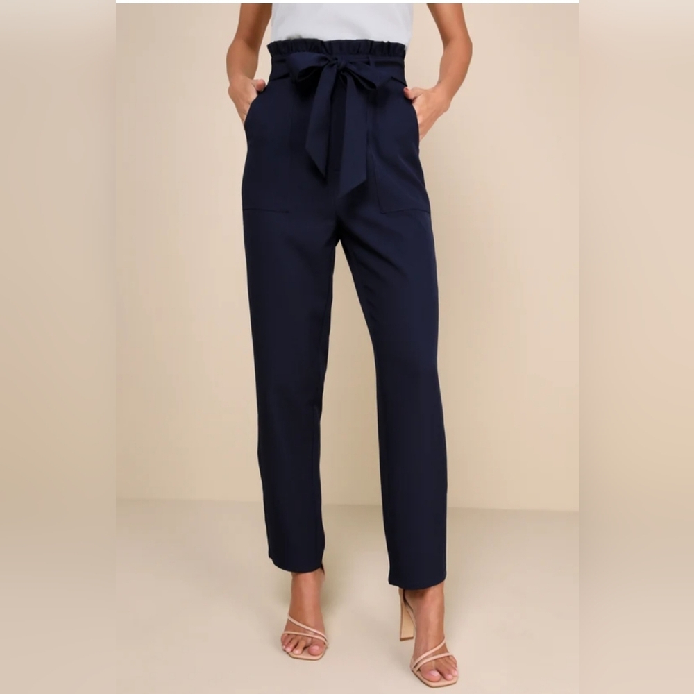 Lulus High Waisted Straight Leg Pants Size Mediun - Picture 1 of 7